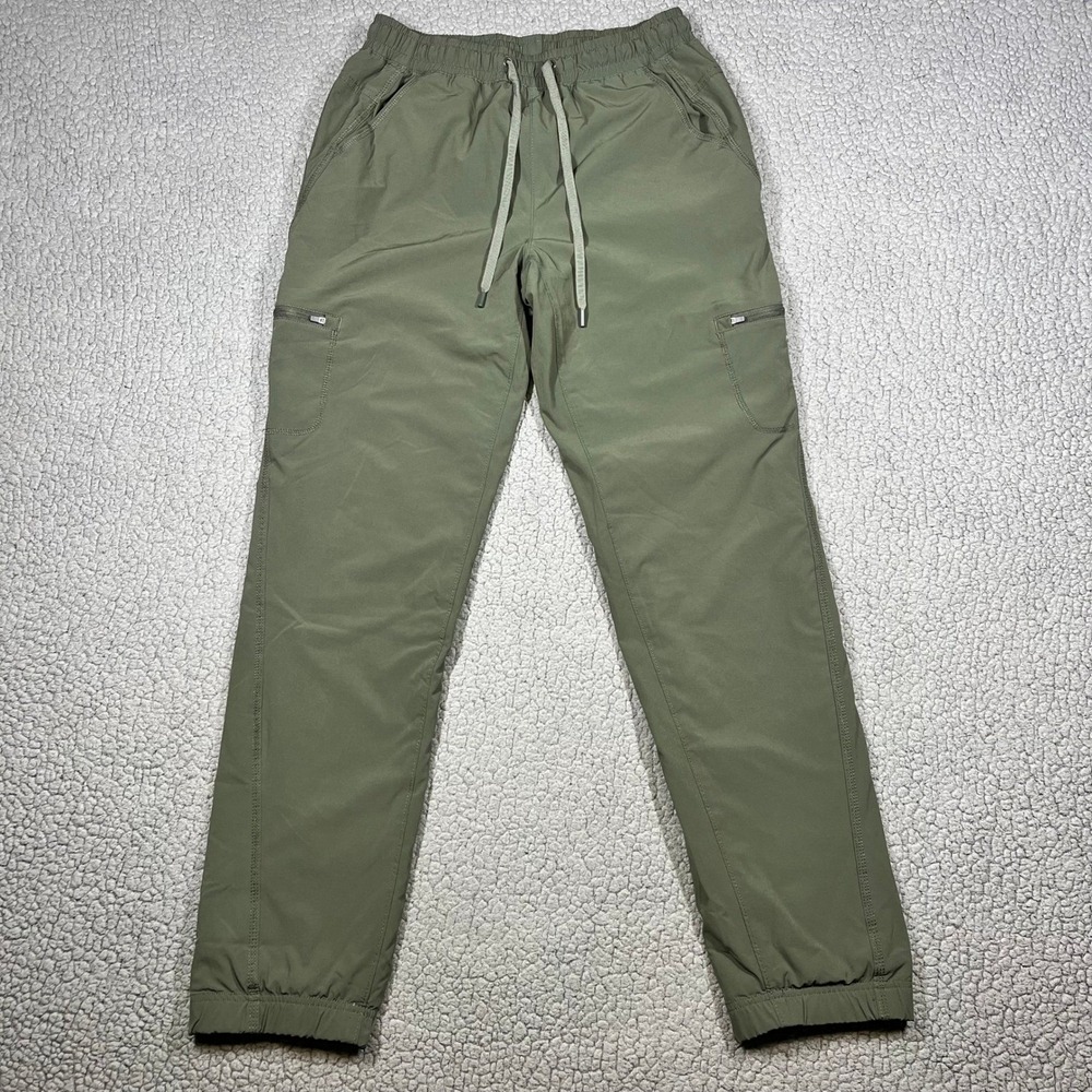 Eddie Bauer Womens Fleece Lined Cargo Pants Olive Green Plaid Joggers 1536440 4
